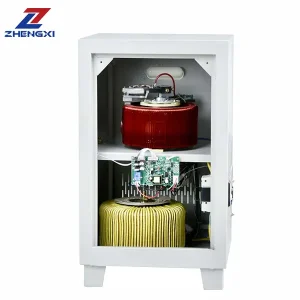 TND 220V 230V 240V Servo Motor Single Phase Automatic Voltage Stabilizer inside showcase