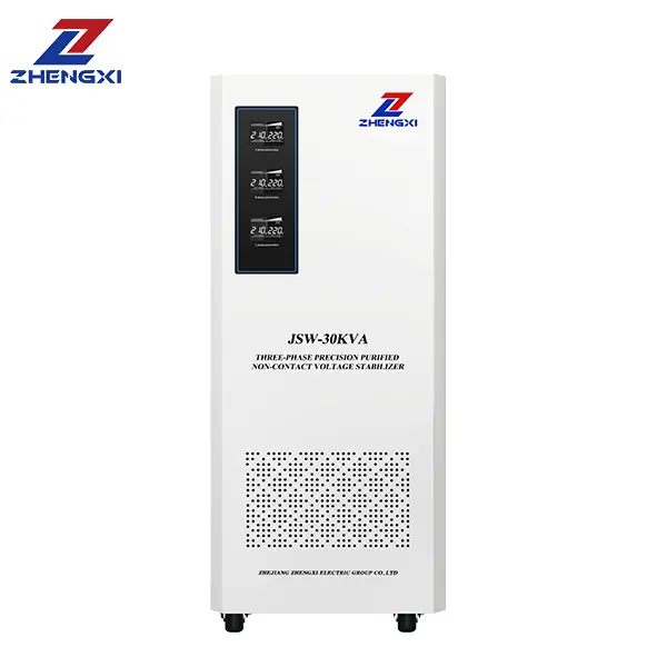 JSW 3KVA-120KVA 3-faset fuldautomatisk berøringsfri statisk spændingsstabilisator LED digitalt display