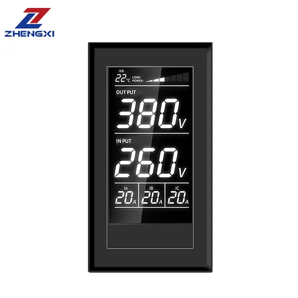 JSW3 10KVA-120KVA 3-faset fuldautomatisk berøringsfri statisk spændingsstabilisator LED digital display (1)