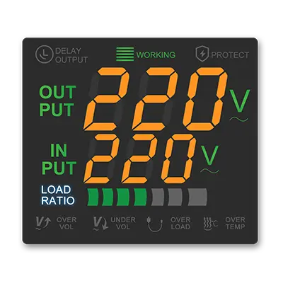 AVR Enkeltfaset spændingsstabilisator LED-display
