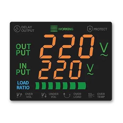 TMB Enkeltfaset spændingsstabilisator LED-display
